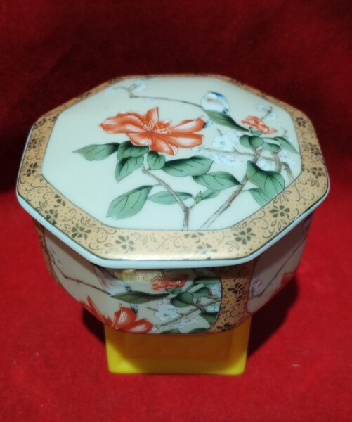 Cutie din portelan Asahi japonez, pentru bijuterii