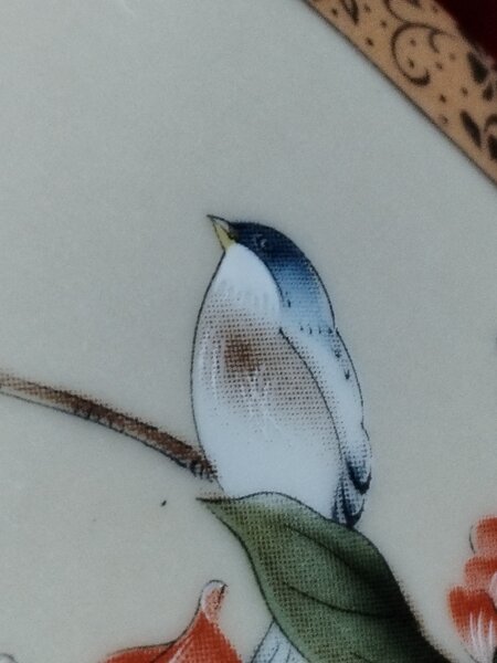 Cutie din portelan Asahi japonez, pentru bijuterii