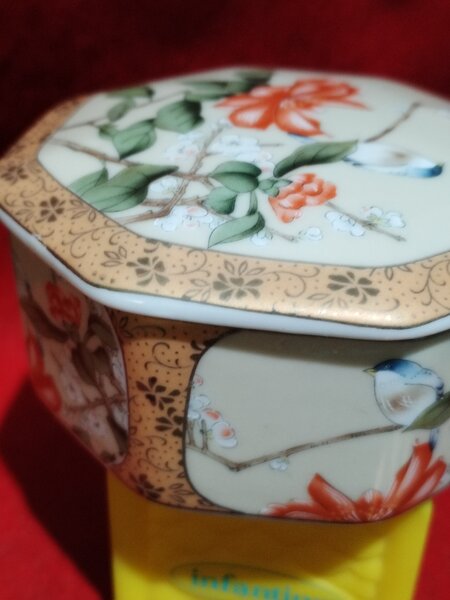 Cutie din portelan Asahi japonez, pentru bijuterii